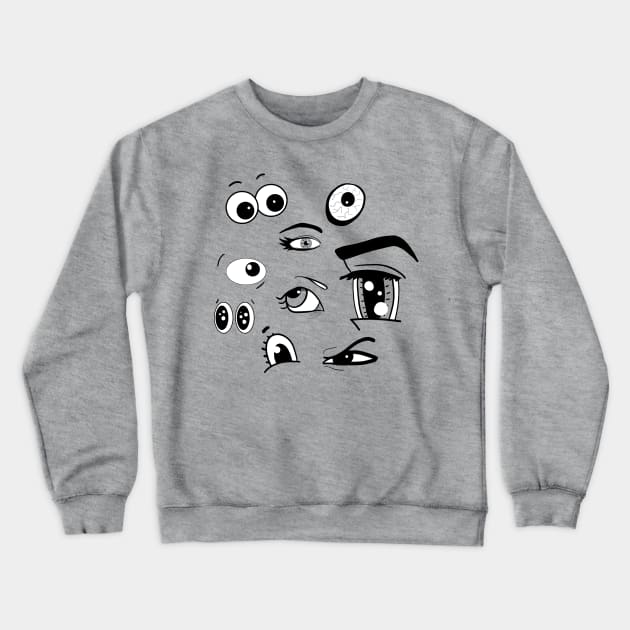 The Eyes Have It Crewneck Sweatshirt by Patsi Nahmi Designs